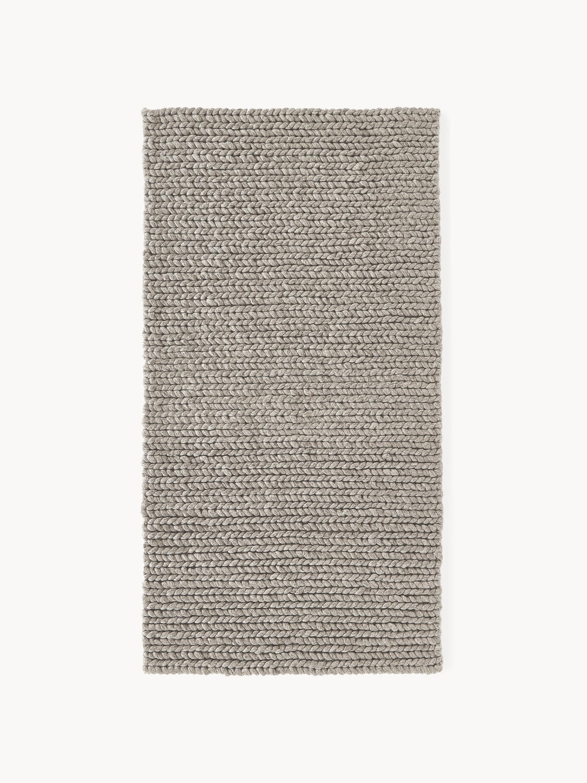 Brunavo Handmade Wool Rug with Braided Texture