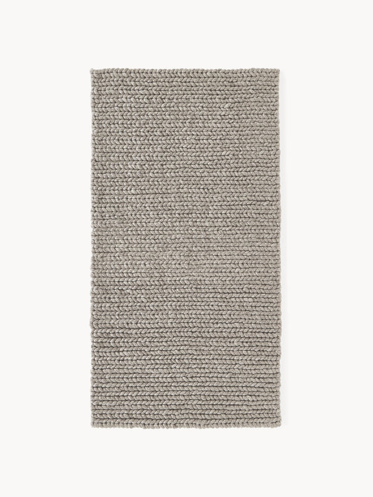 Brunavo Handmade Wool Rug with Braided Texture