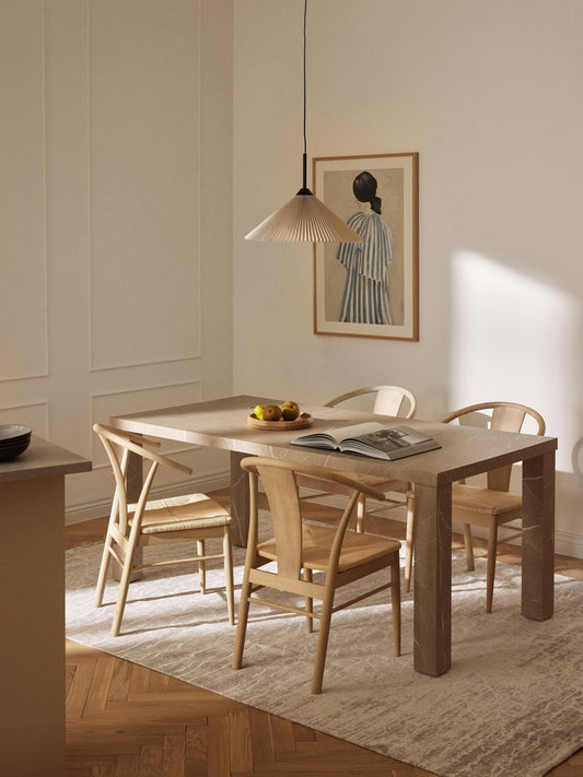 Carvello Dining Table in Marble Look, 180 x 90 cm