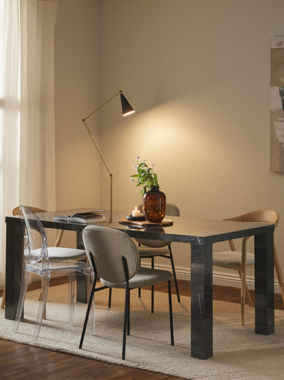 Carvello Dining Table in Marble Look, 180 x 90 cm