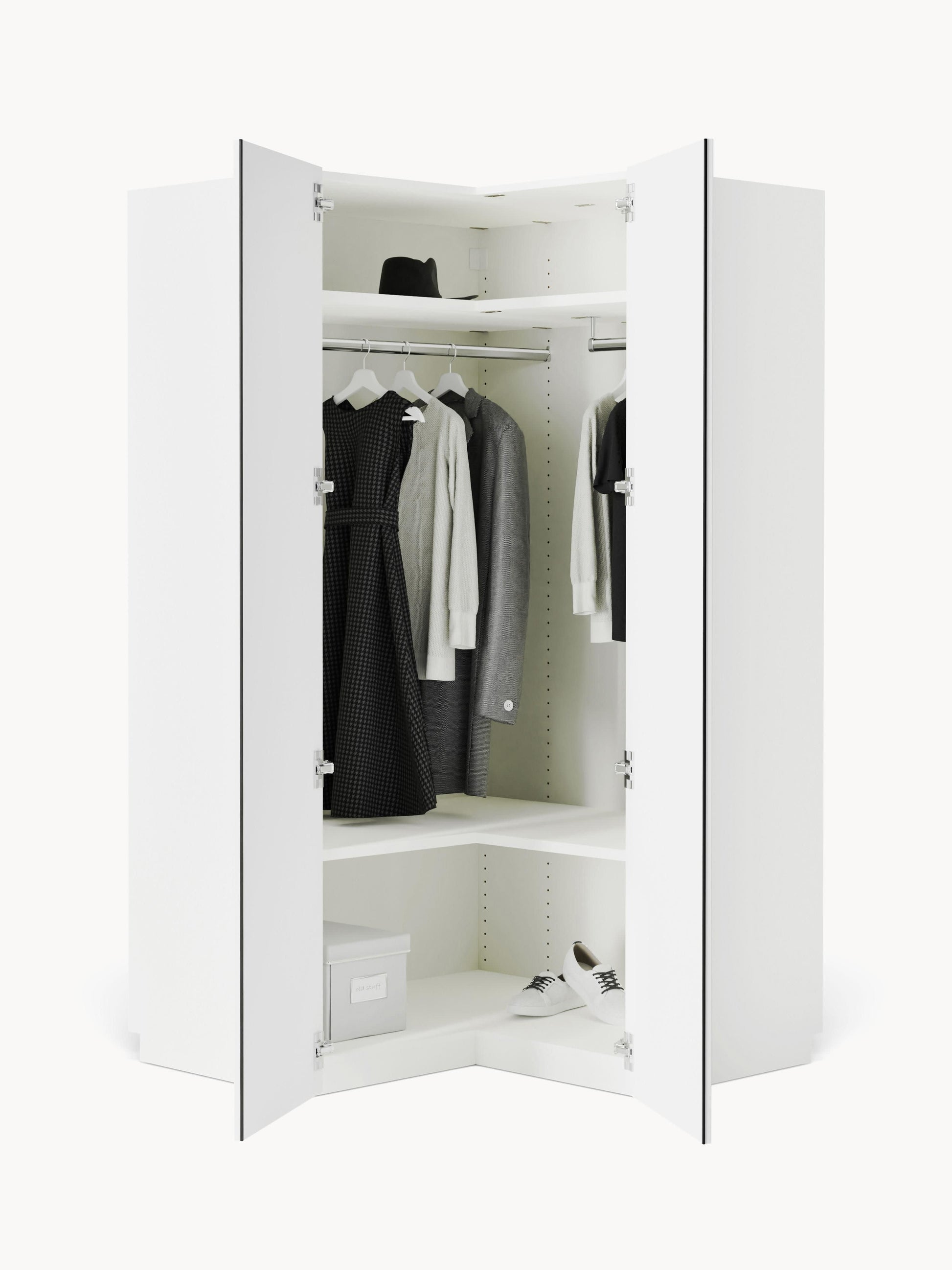 Charvella Modular Corner Wardrobe, 115 cm Wide