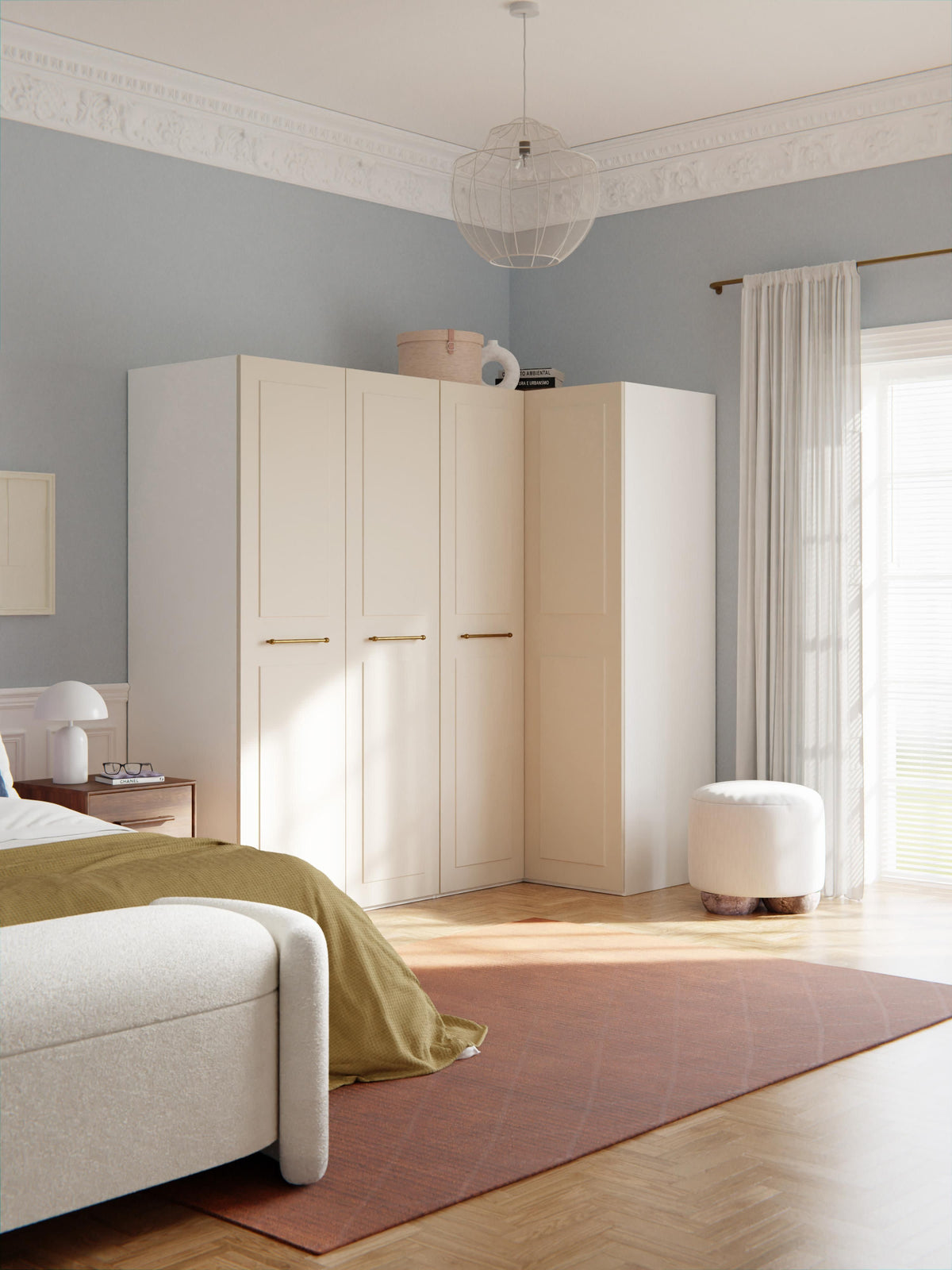 Charvella Modular Corner Wardrobe, 215 cm Wide, in Various Sizes