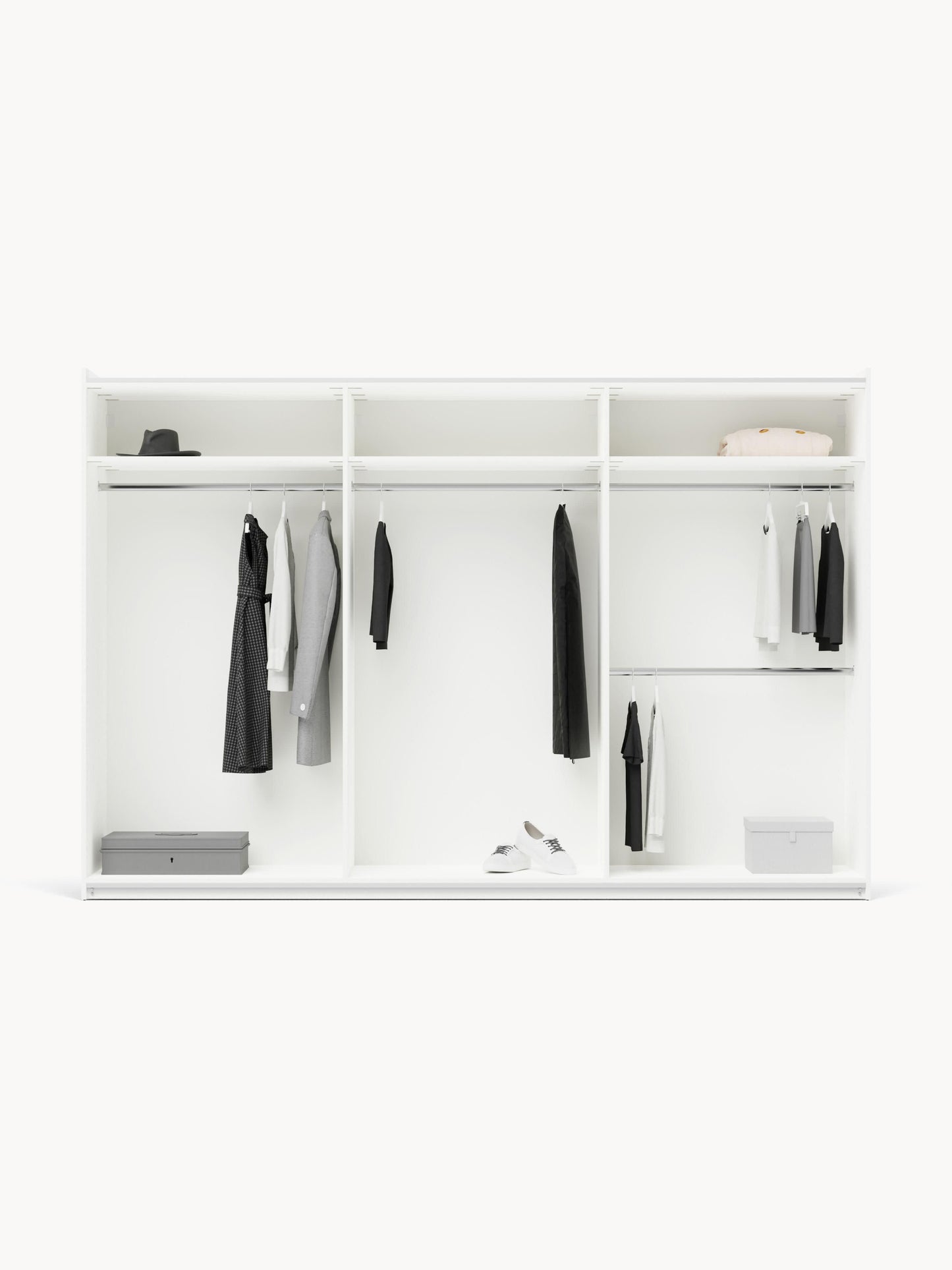 Charvella Sliding-Door Modular Wardrobe, 300 cm Wide, in Various Sizes