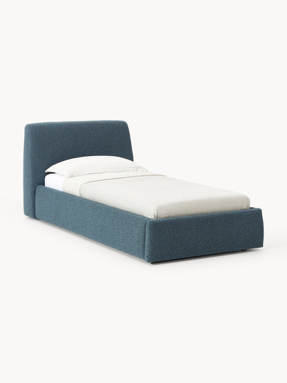 Clodan Bouclé Single Bed with Storage
