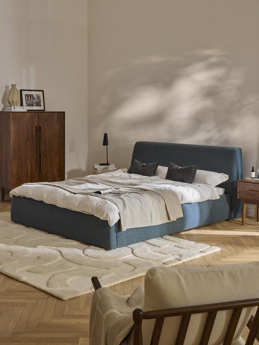 Clodan Bouclé Upholstered Bed