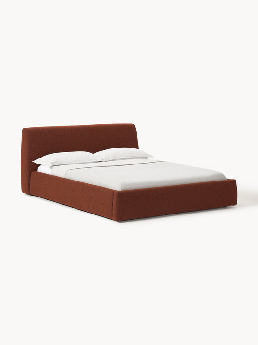 Clodan Bouclé Upholstered Bed with Storage