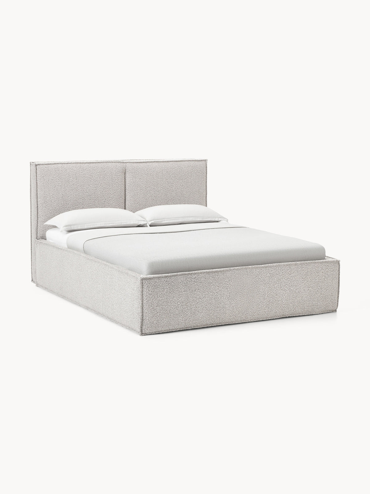 Drevio Bouclé Upholstered Bed