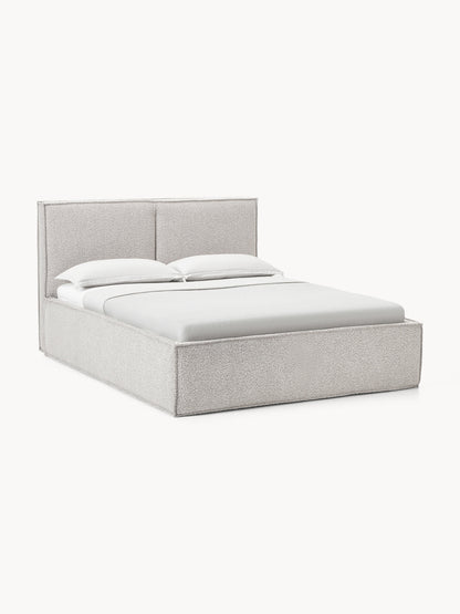 Drevio Bouclé Upholstered Bed