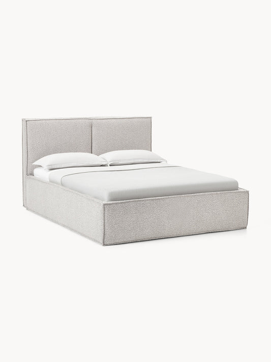 Drevio Bouclé Upholstered Bed