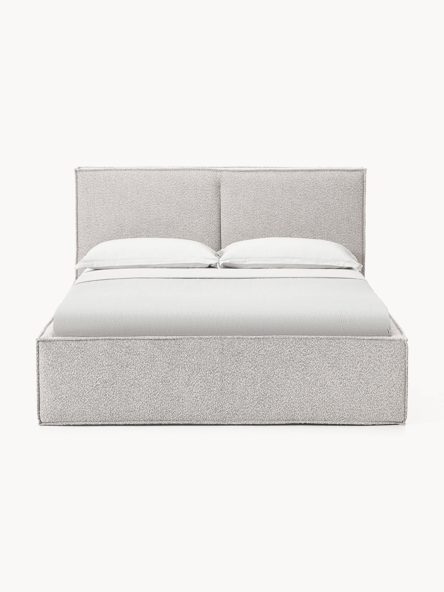 Drevio Bouclé Upholstered Bed