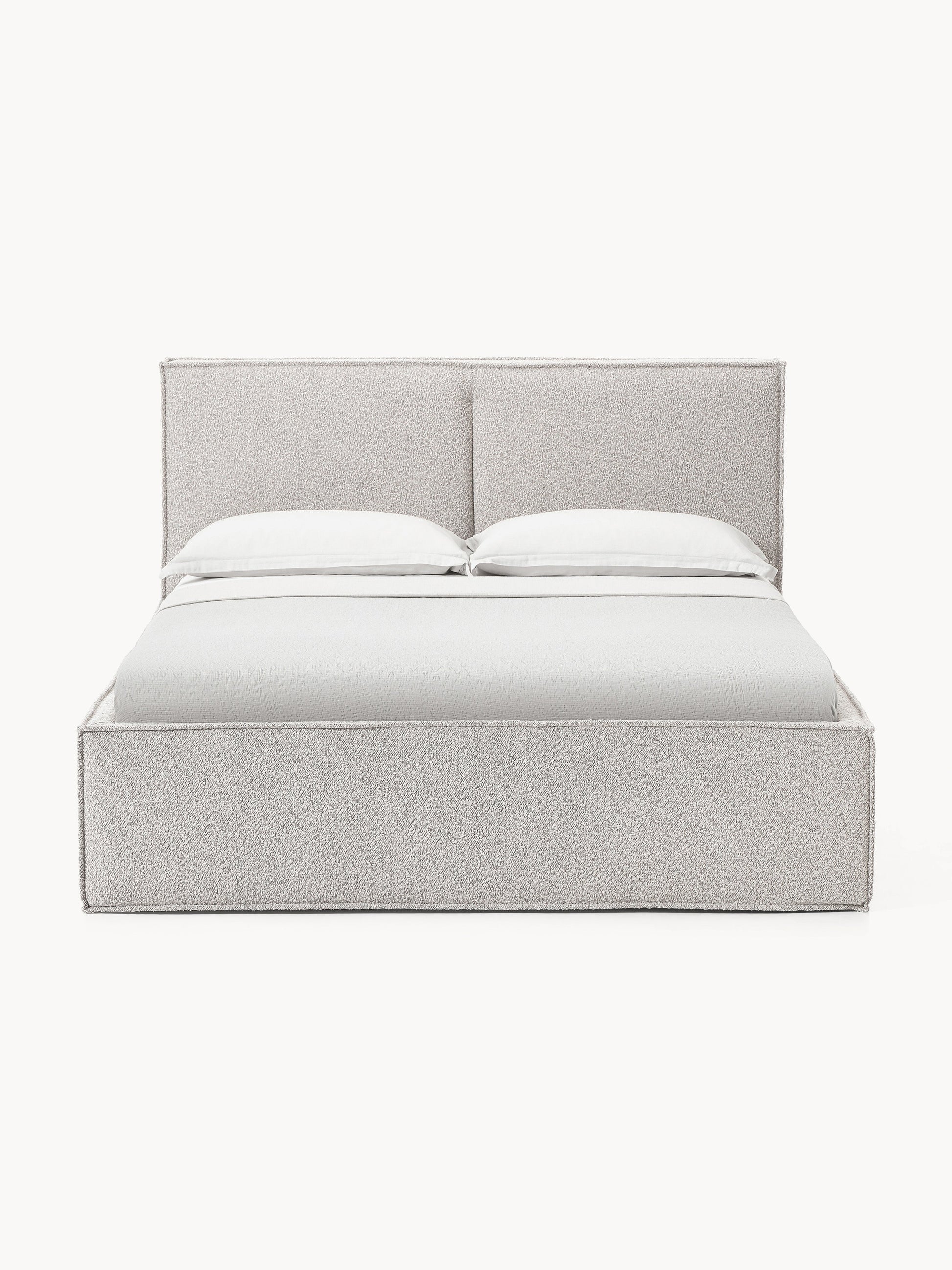 Drevio Bouclé Upholstered Bed