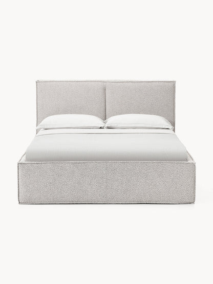 Drevio Bouclé Upholstered Bed