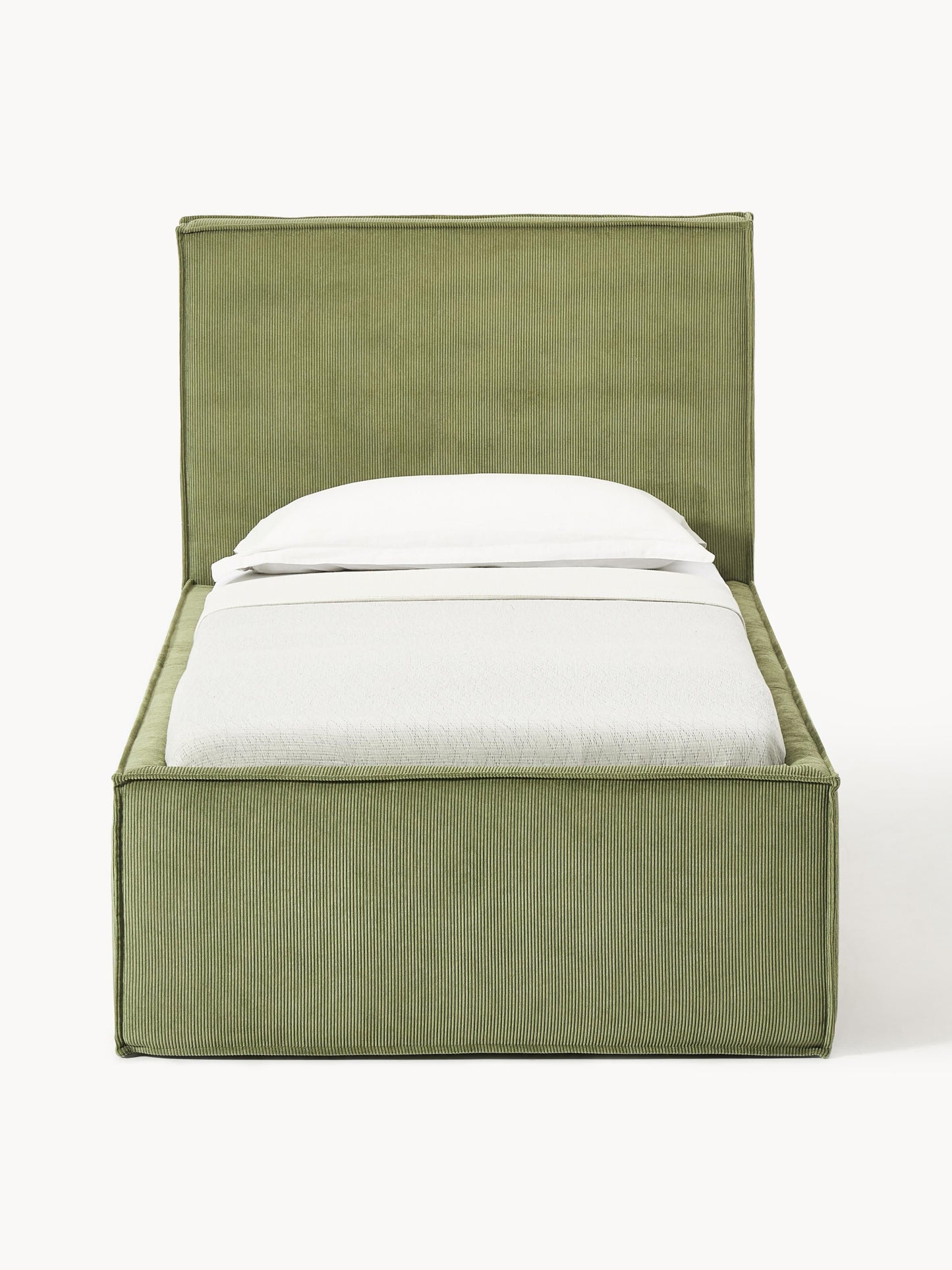 Drevio Corduroy Single Bed