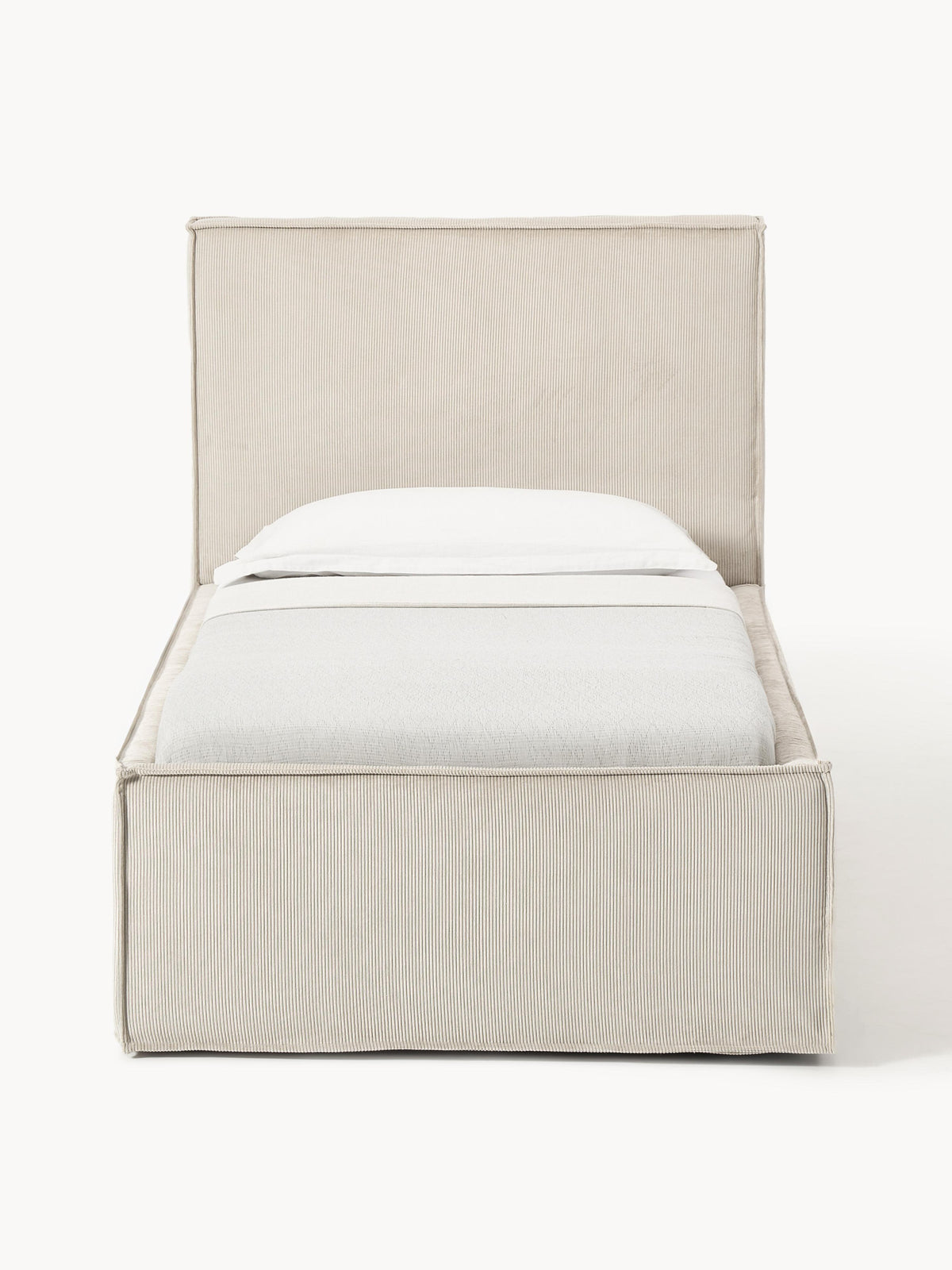 Drevio Corduroy Single Bed