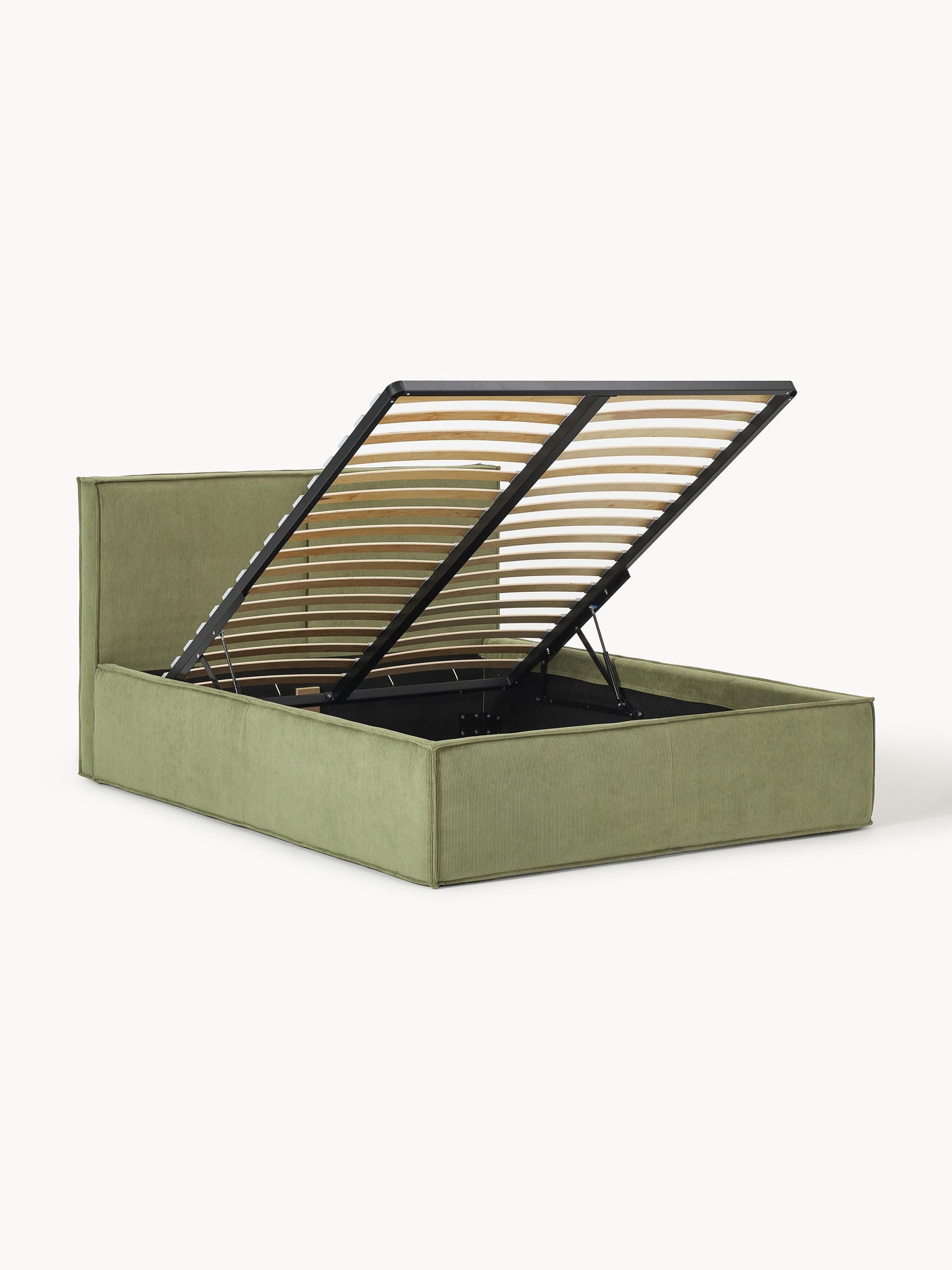 Drevio Upholstered Bed in Corduroy with Storage
