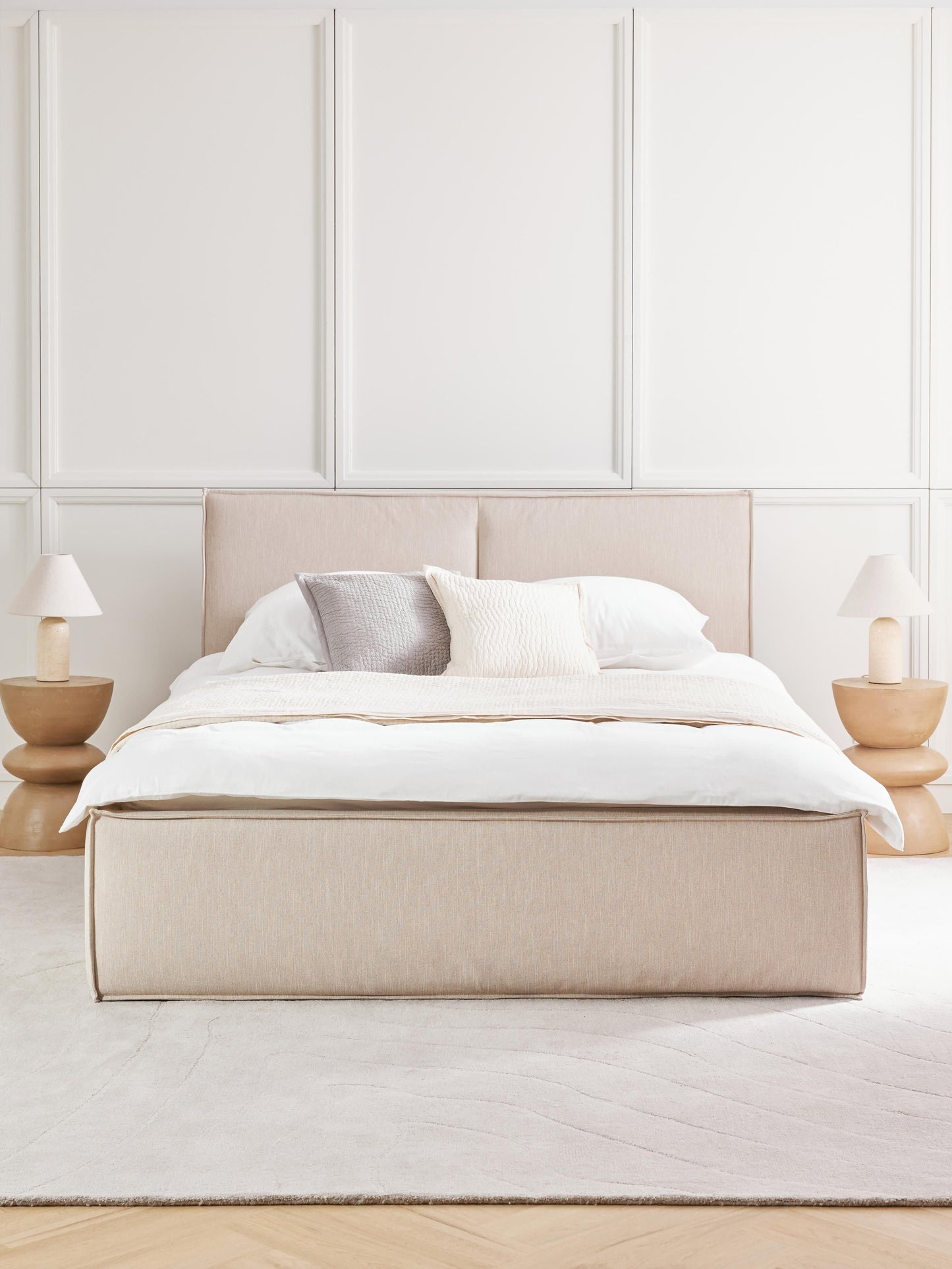 Drevio Upholstered Bed with Storage