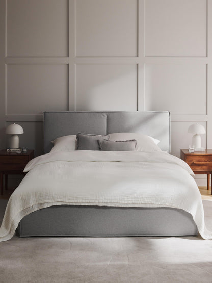 Drevio Upholstered Bed with Storage