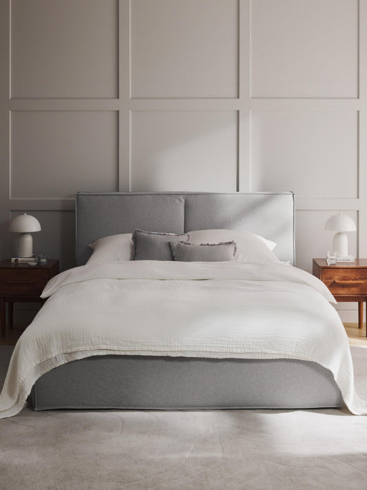 Drevio Upholstered Bed with Storage