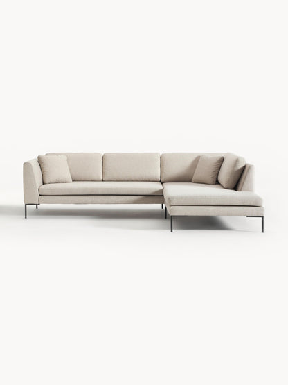 Emvira Corner Sofa with Metal Legs