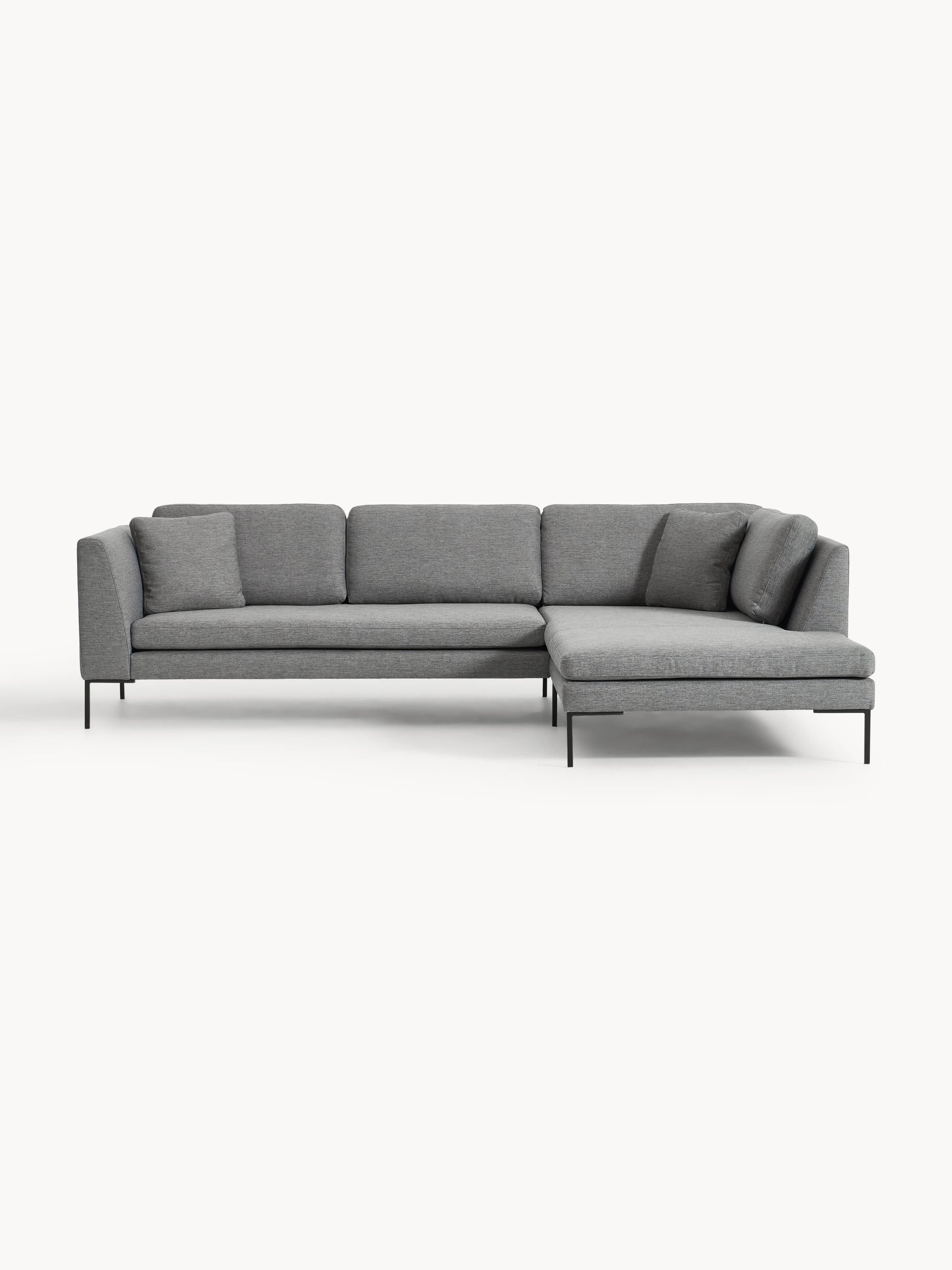 Emvira Corner Sofa with Metal Legs