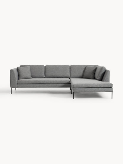 Emvira Corner Sofa with Metal Legs