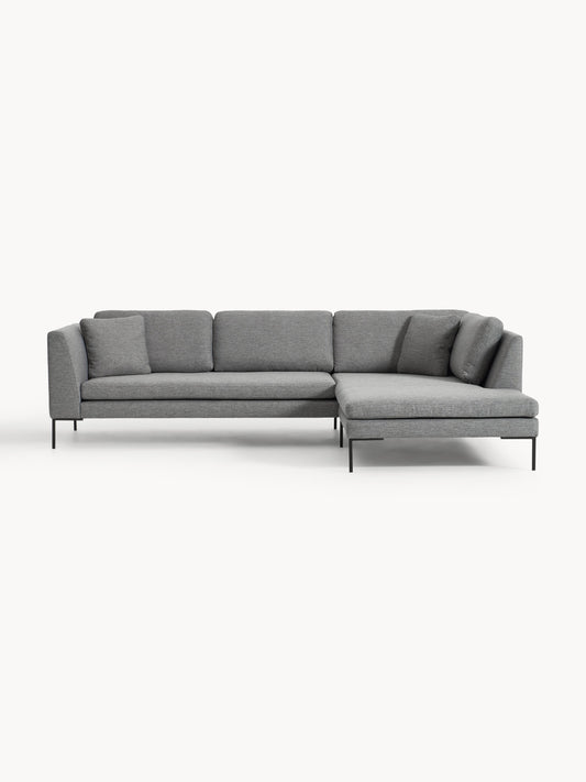 Emvira Corner Sofa with Metal Legs