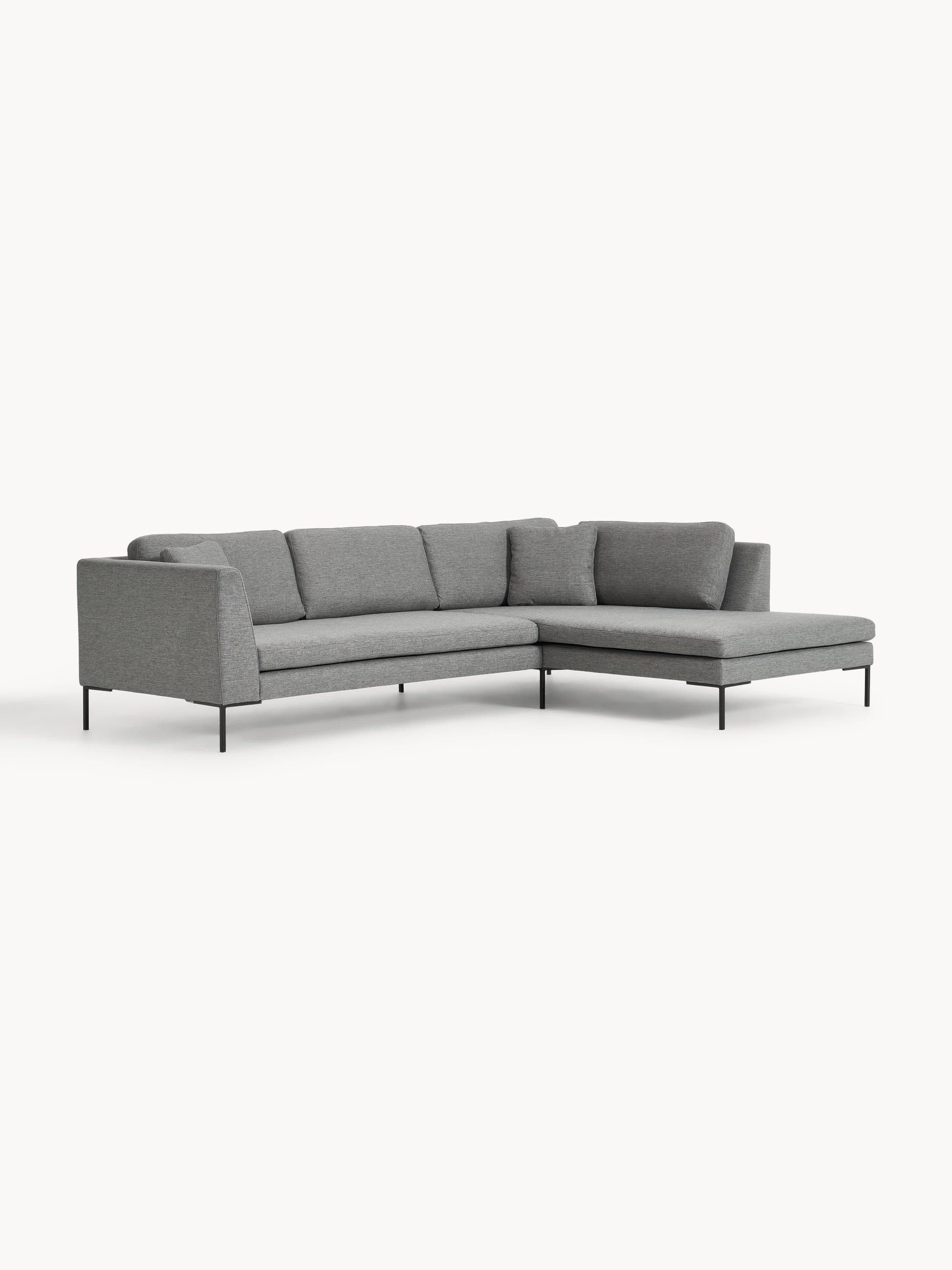 Emvira Corner Sofa with Metal Legs