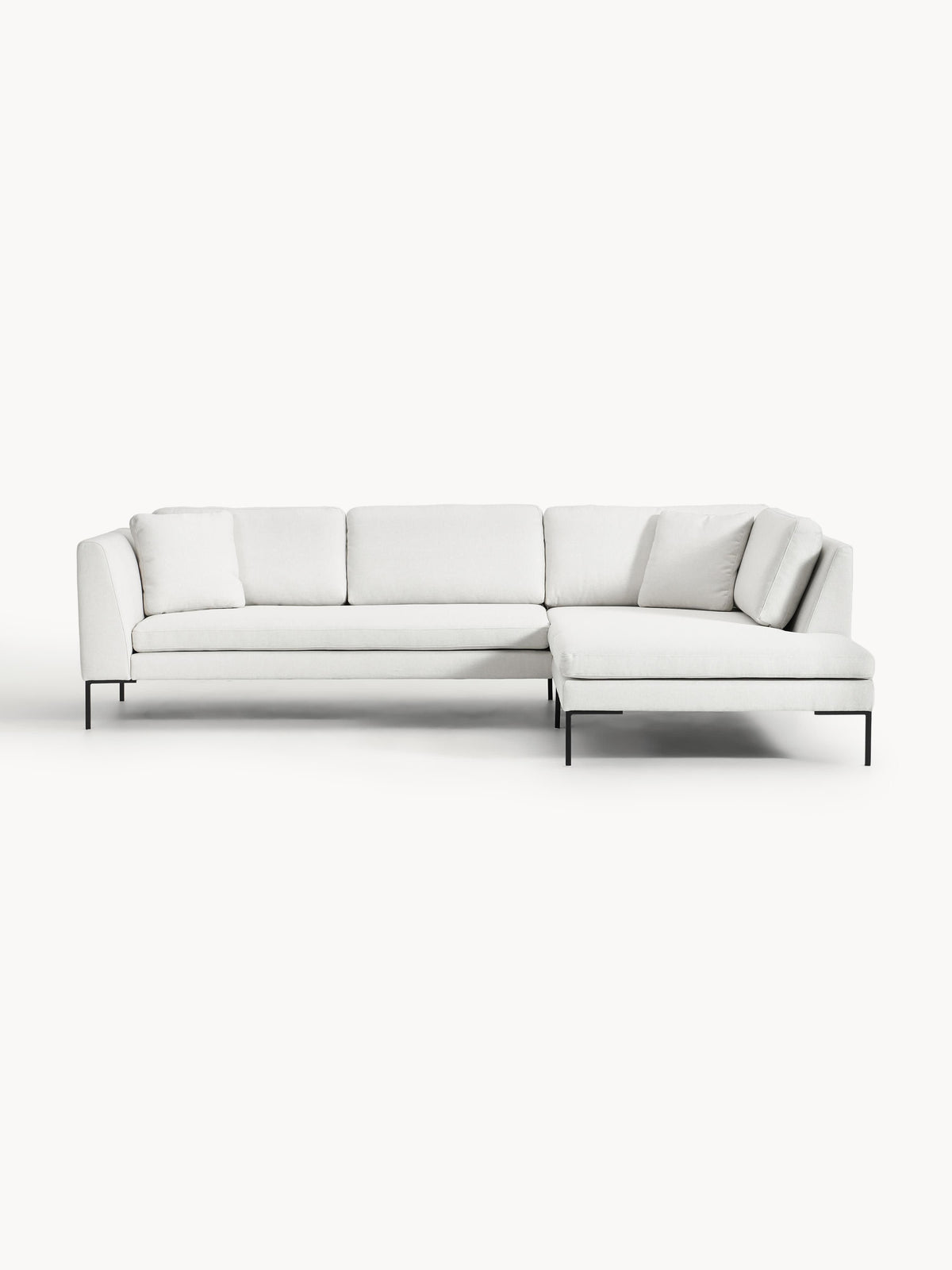 Emvira Corner Sofa with Metal Legs