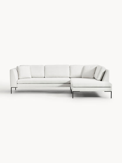 Emvira Corner Sofa with Metal Legs