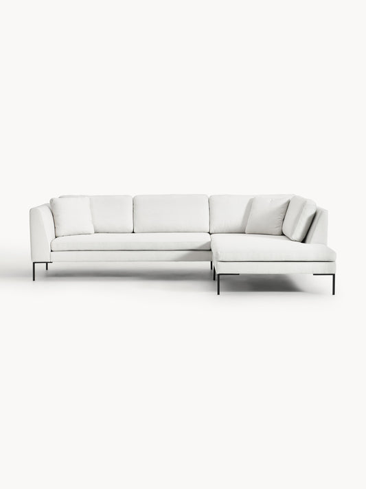 Emvira Corner Sofa with Metal Legs