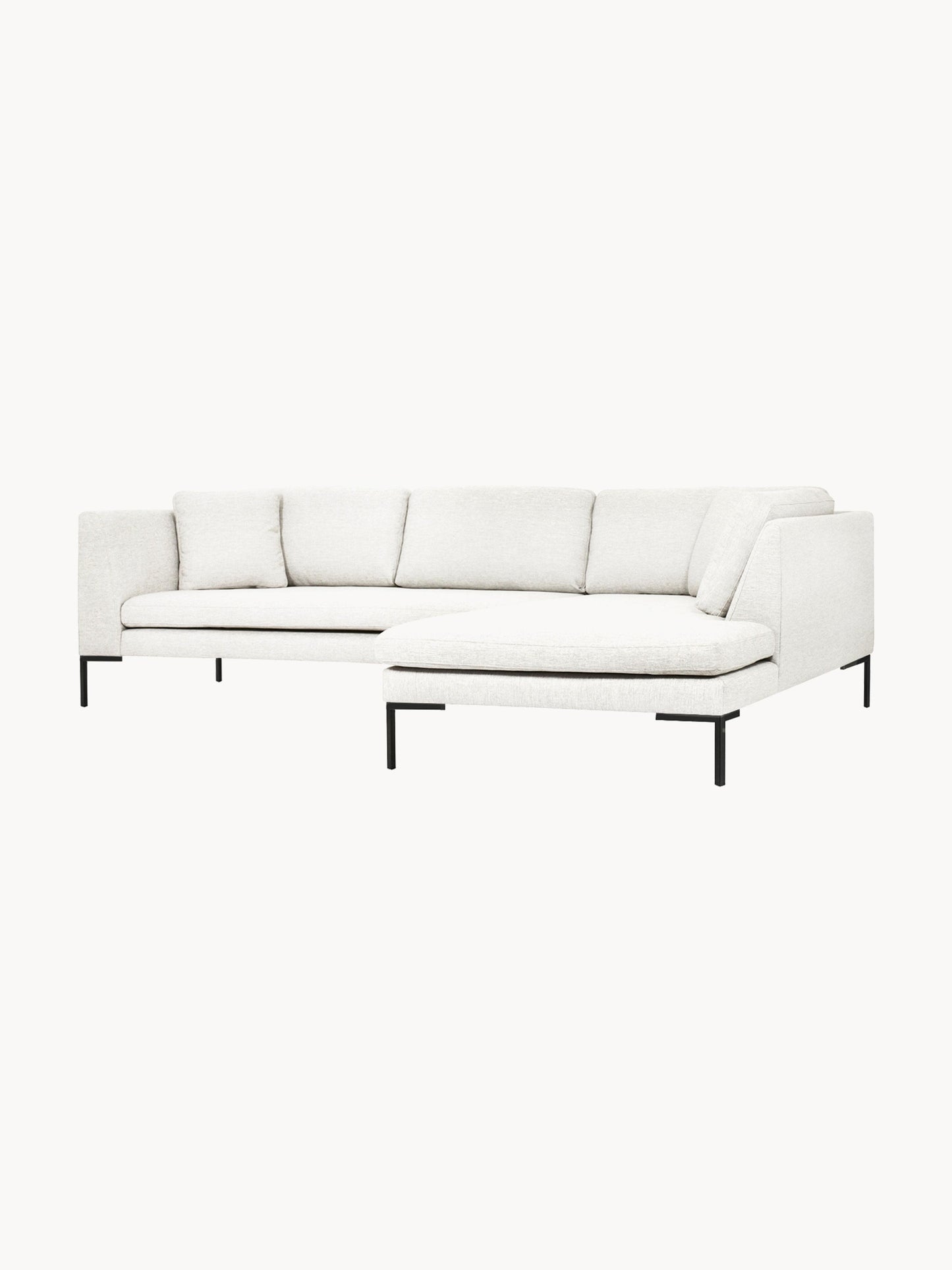 Emvira Corner Sofa with Metal Legs