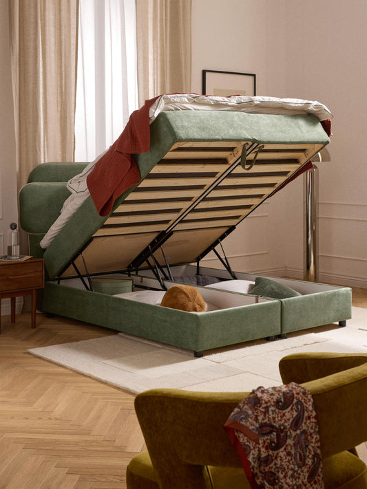 Enrisa Box Spring Bed with Storage