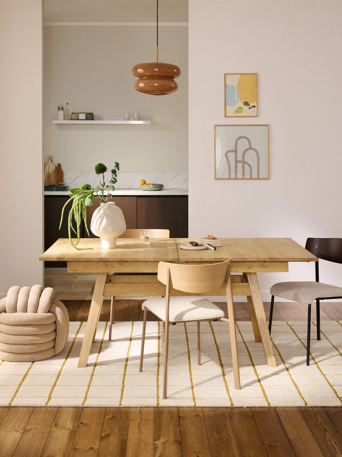Ethvaro Extendable Dining Table, 180 - 220 x 100 cm