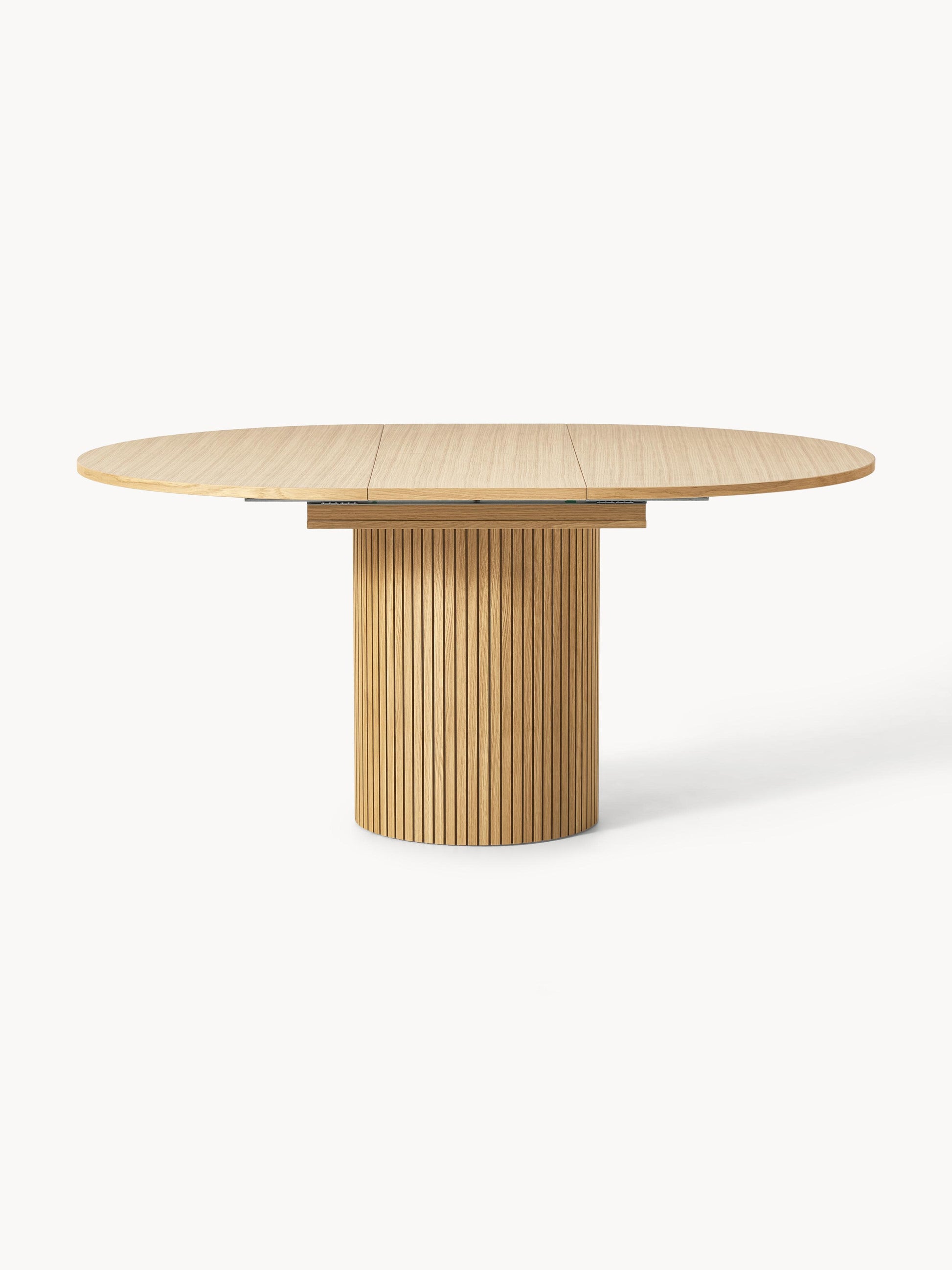 Filvano Extendable Dining Table with Grooved Texture, 120 - 160 x 75 cm