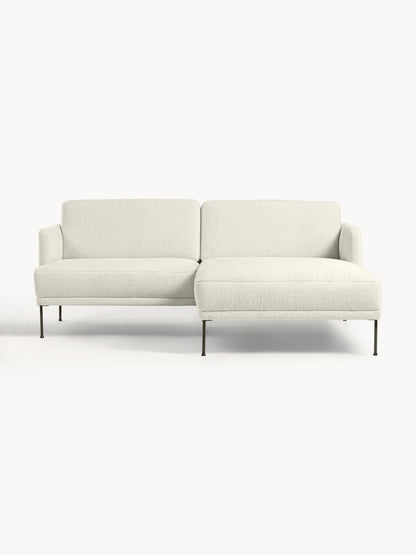 Fluvano Small Teddy Fabric Corner Sofa