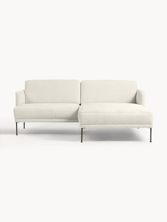 Fluvano Small Teddy Fabric Corner Sofa