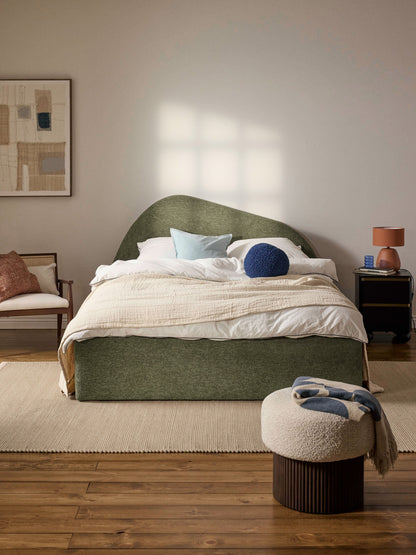 Garreth Upholstered Bed in Bouclé