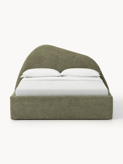 Garreth Upholstered Bed in Bouclé