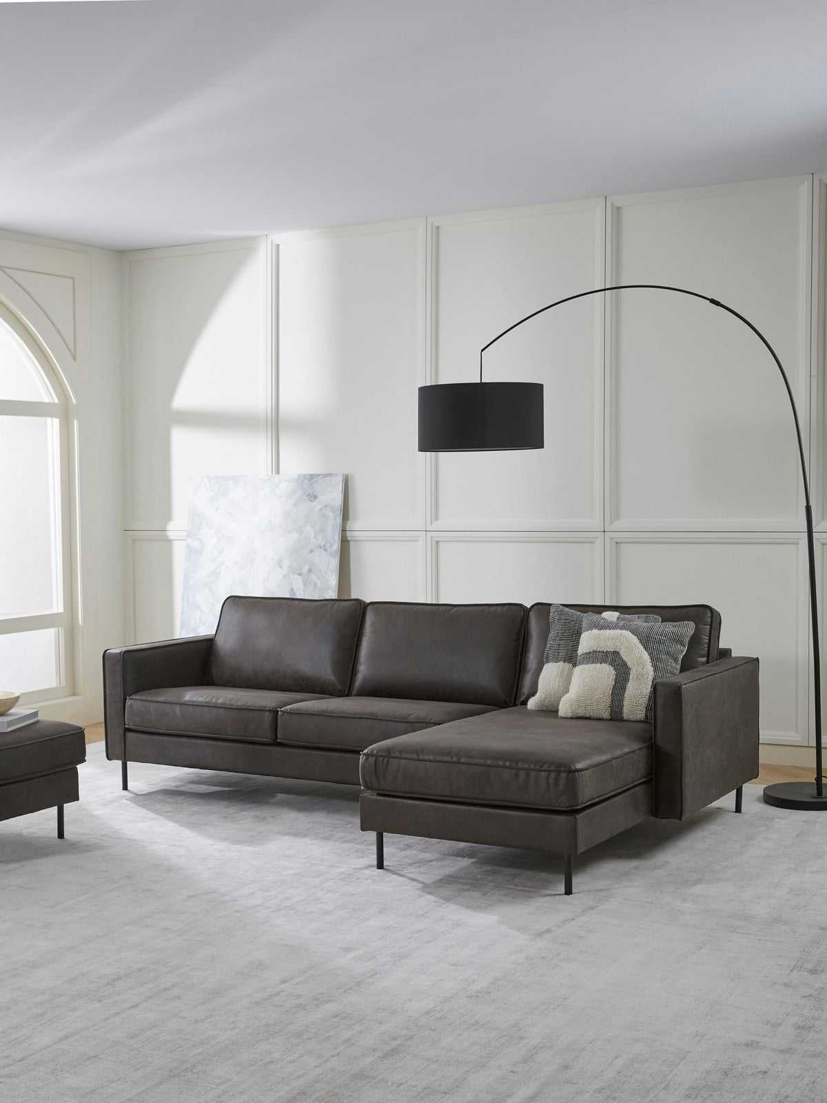 Huntero Corner Sofa in Leather (3-Seater)