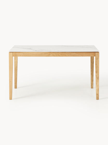 Jackvaro Dining Table with Marble-Look Tabletop, in Various Sizes