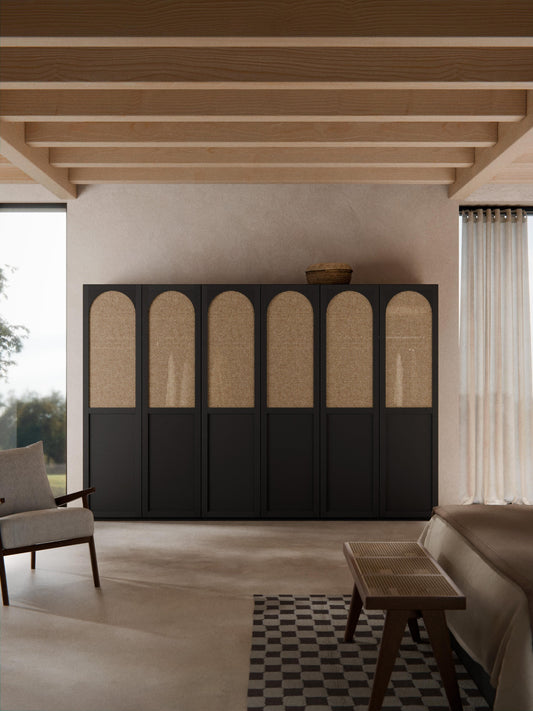 Jeanova Modular Hinged-Door Wardrobe, 300 cm Wide, in Various Sizes