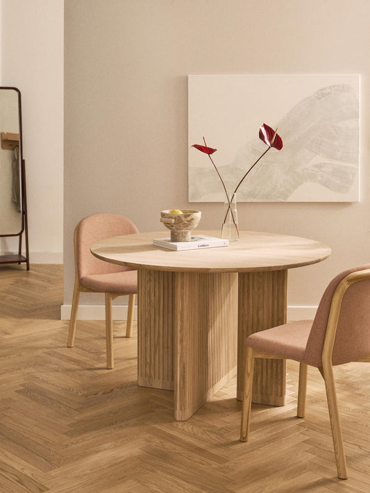 Jolvara Round Oak Dining Table, Ø 120 cm