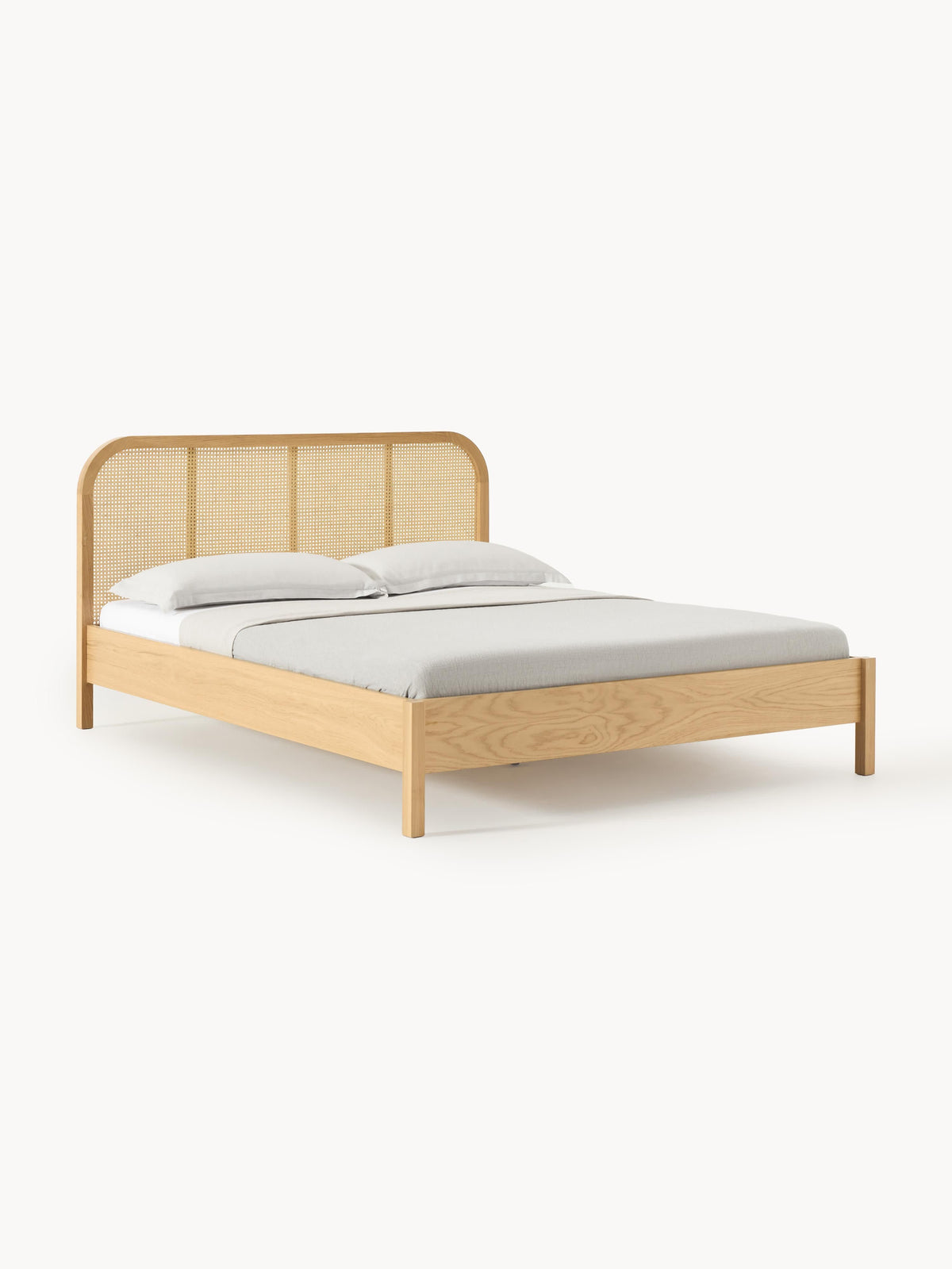 Jonvaro Wooden Bed with Vienna Cane Headboard