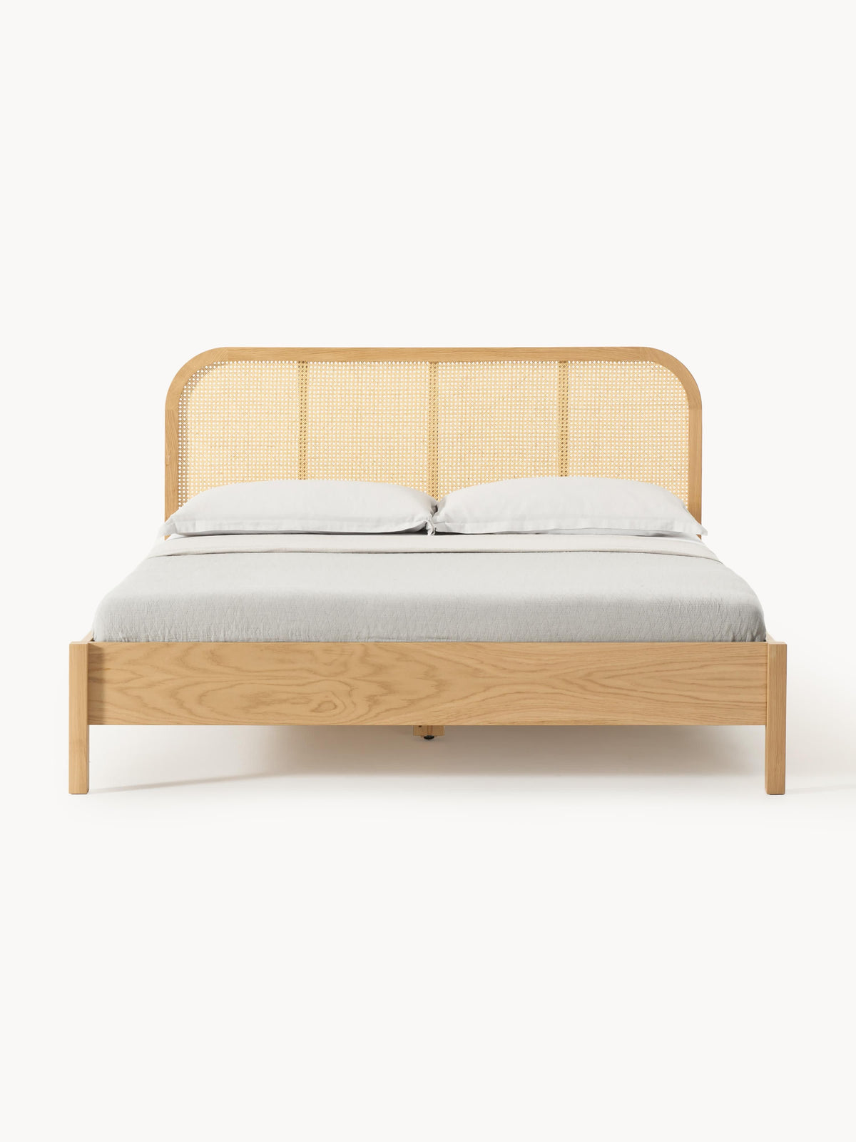 Jonvaro Wooden Bed with Vienna Cane Headboard