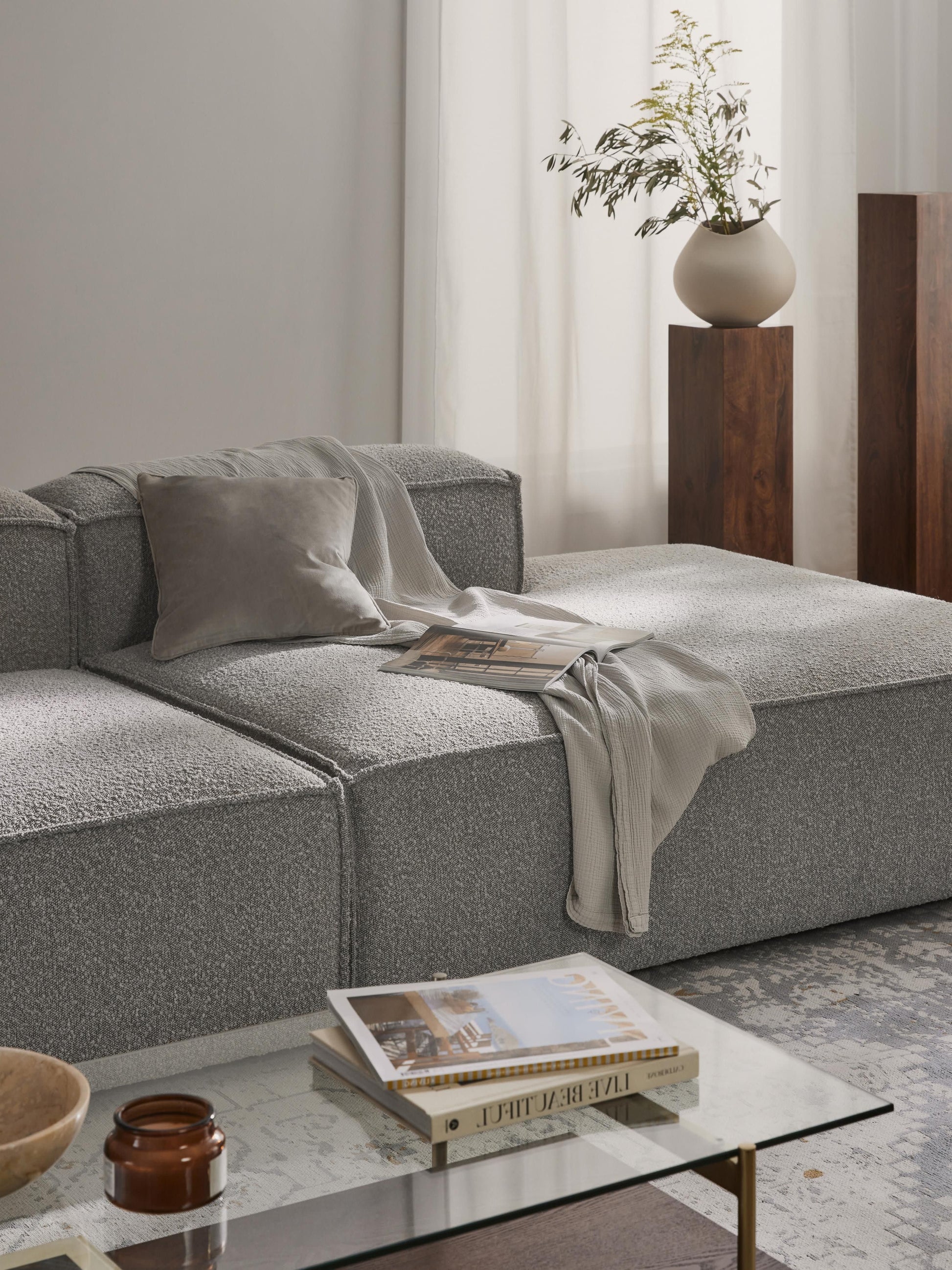 Lennvik Bouclé Ottoman Module