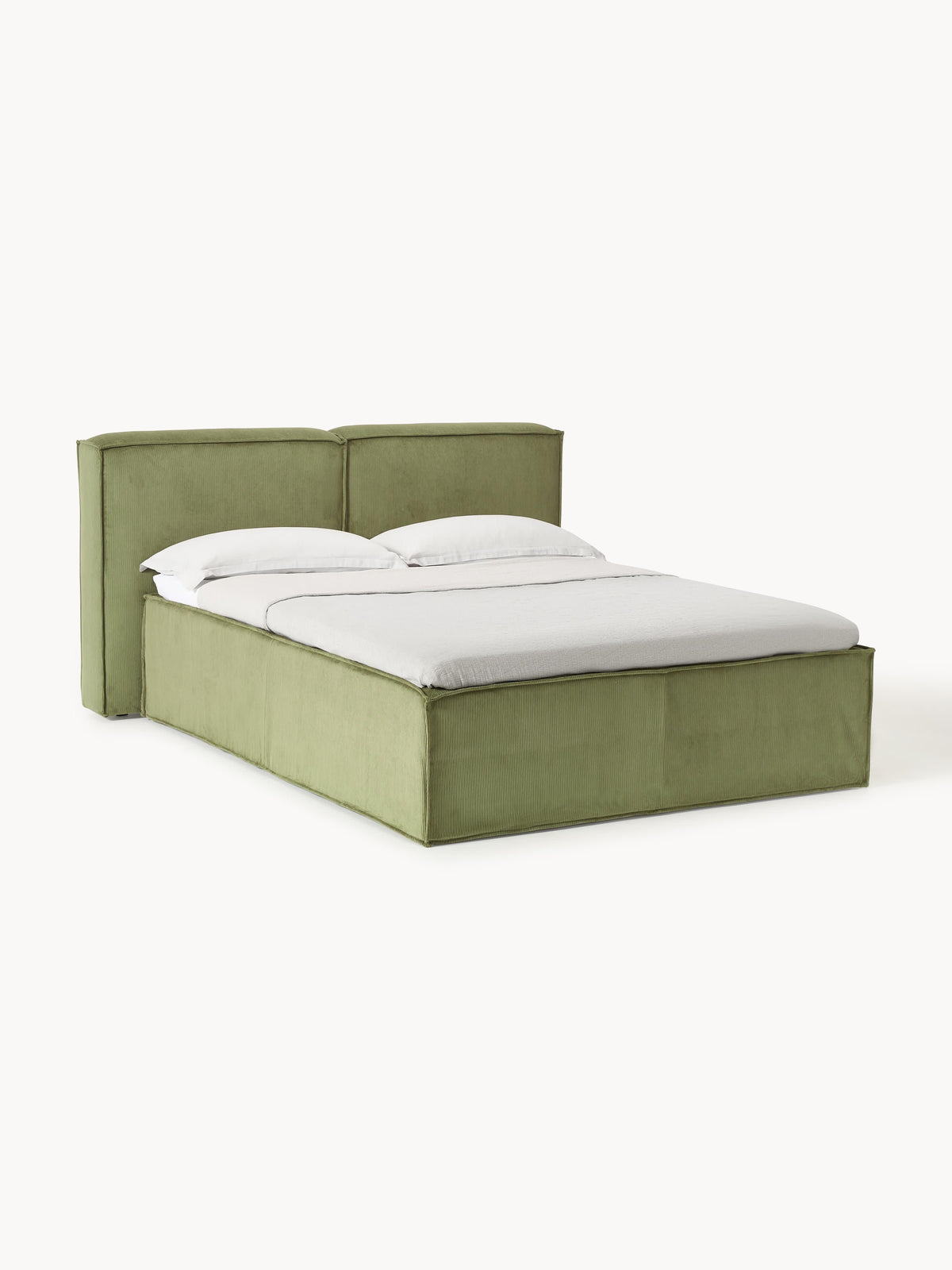 Lennvik Corduroy Box Spring Bed