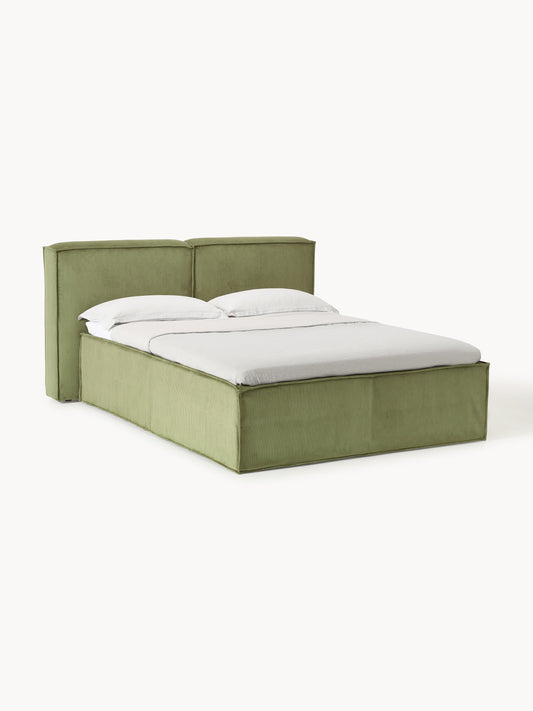 Lennvik Corduroy Box Spring Bed