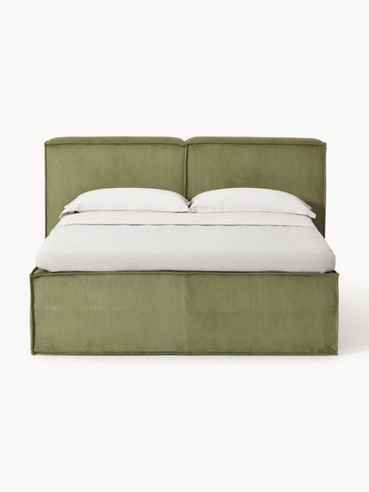 Lennvik Corduroy Box Spring Bed