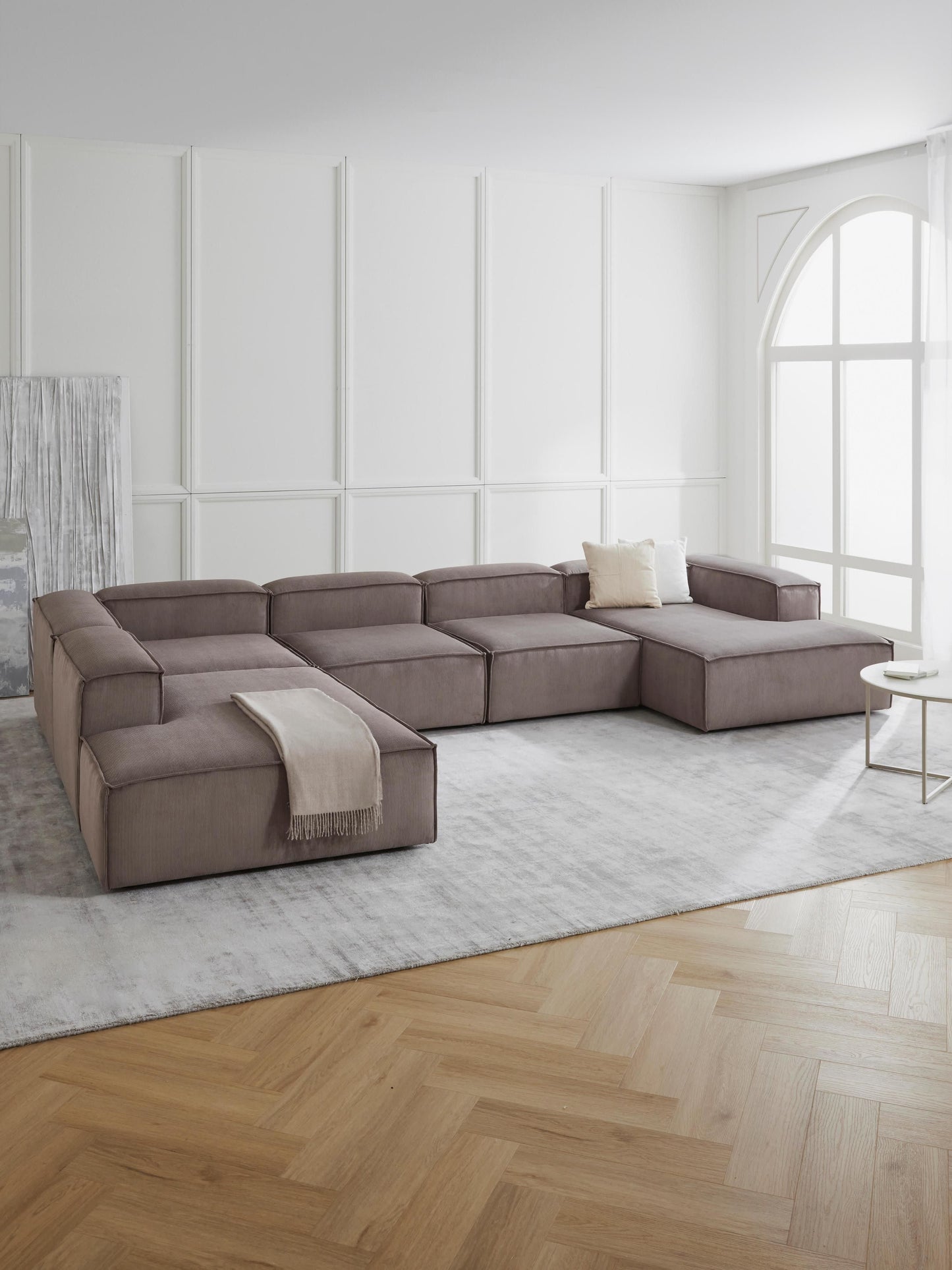 Lennvik Corduroy Corner Ottoman Module