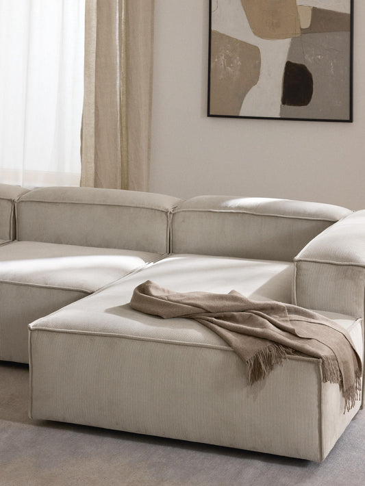Lennvik Corduroy Corner Ottoman Module